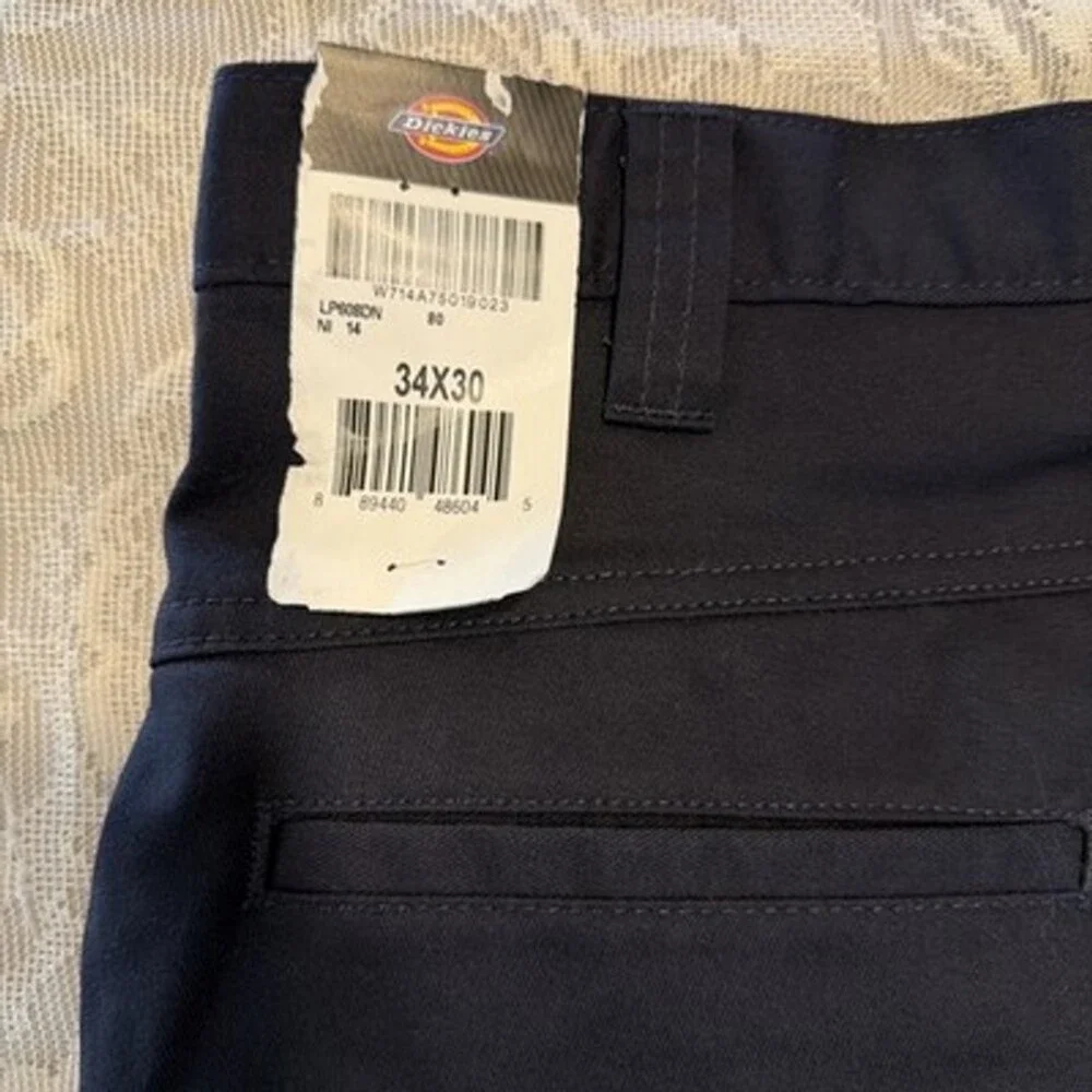 Dickies Mens Flex Regular Fit Straight Leg Work Cargo Pants Navy 36/30